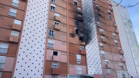 Un incendie s'est déclaré dans un appartement à la cité Campagne-Lévêque, à Marseille, samedi 6 janvier 2024. 