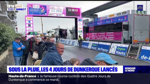 Cyclisme: top départ sous la pluie pour les 4 Jours de Dunkerque