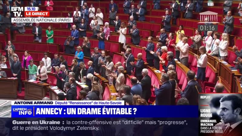 Les députés rendent hommage aux victimes d'Annecy à l'Assemblée nationale