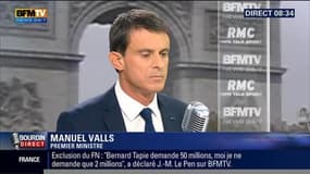 Manuel Valls face à Jean-Jacques Bourdin en direct