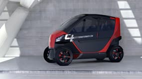 La voiture aux roues rétractables de City Transformer.