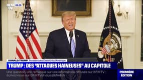 Donald Trump change de ton et promet une "transition du pouvoir sans accrocs" après l'intrusion au Capitole