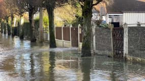 La commune de Gournay-en-Bray (Seine-Maritime) inondée après la crue de l'Epte le 9 janvier 2025.