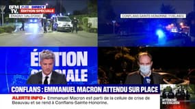 Homme décapité à Conflans: Emmanuel Macron est sur place (1/2) - 16/10