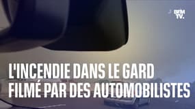 L'incendie dans le Gard filmé par des automobilistes sur l'A9