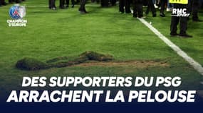 PSG 5-0 Inter : Des supporters du PSG arrachent la pelouse de l’Allianz Arena