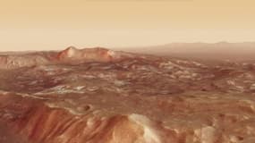 La planète Mars et ses reliefs spectaculaires