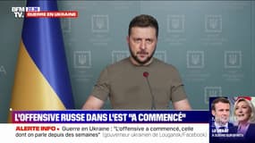 Ukraine: Volodymyr Zelensky annonce le début de l'offensive russe à l'est