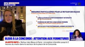Paris: le dispositif de sécurité mis en place pour les Bleus à la Concorde