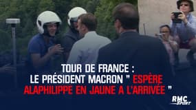 Tour de France :  Macron "espère Alaphilippe maillot jaune à l'arrivée"
