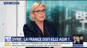 Syrie: "Je regrette que le président de la République ne soit pas prudent", lance Marine Le Pen