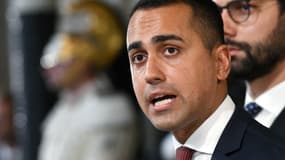 Le leader du Mouvement 5 Étoiles Luigi Di Maio, jeudi 22 août à Rome au cours d'une conférence de presse.