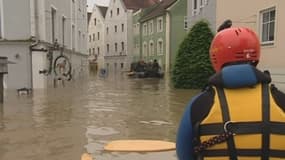La ville de Passau, au sud-est de l'Allemagne, touchée par une crue historique
