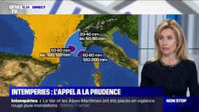 Intempéries: l'équivalent de deux mois de précipitations sont attendus dans le sud-est de la France hexagonale