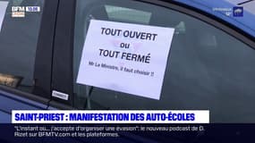 "On est ouverts sans pouvoir travailler": manifestation des auto-écoles à Saint-Priest