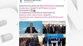 Un projet de biométhanisation a été présenté mardi dans le port autonome de Paris à Gennevilliers par Paprec, le Syctom et le Sigeif.