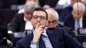 Jordan Bardella au Parlement européen le 2 avril 2025