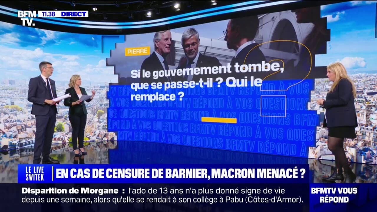Si le gouvernement tombe, que se passe-t-il et qui le remplace? BFMTV ...