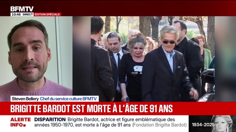 Mort de Brigitte Bardot: "Elle était fatiguée, elle disait qu'elle commençait à vouloir baisser les bras", relate Steven Bellery, chef du service culture de BFMTV