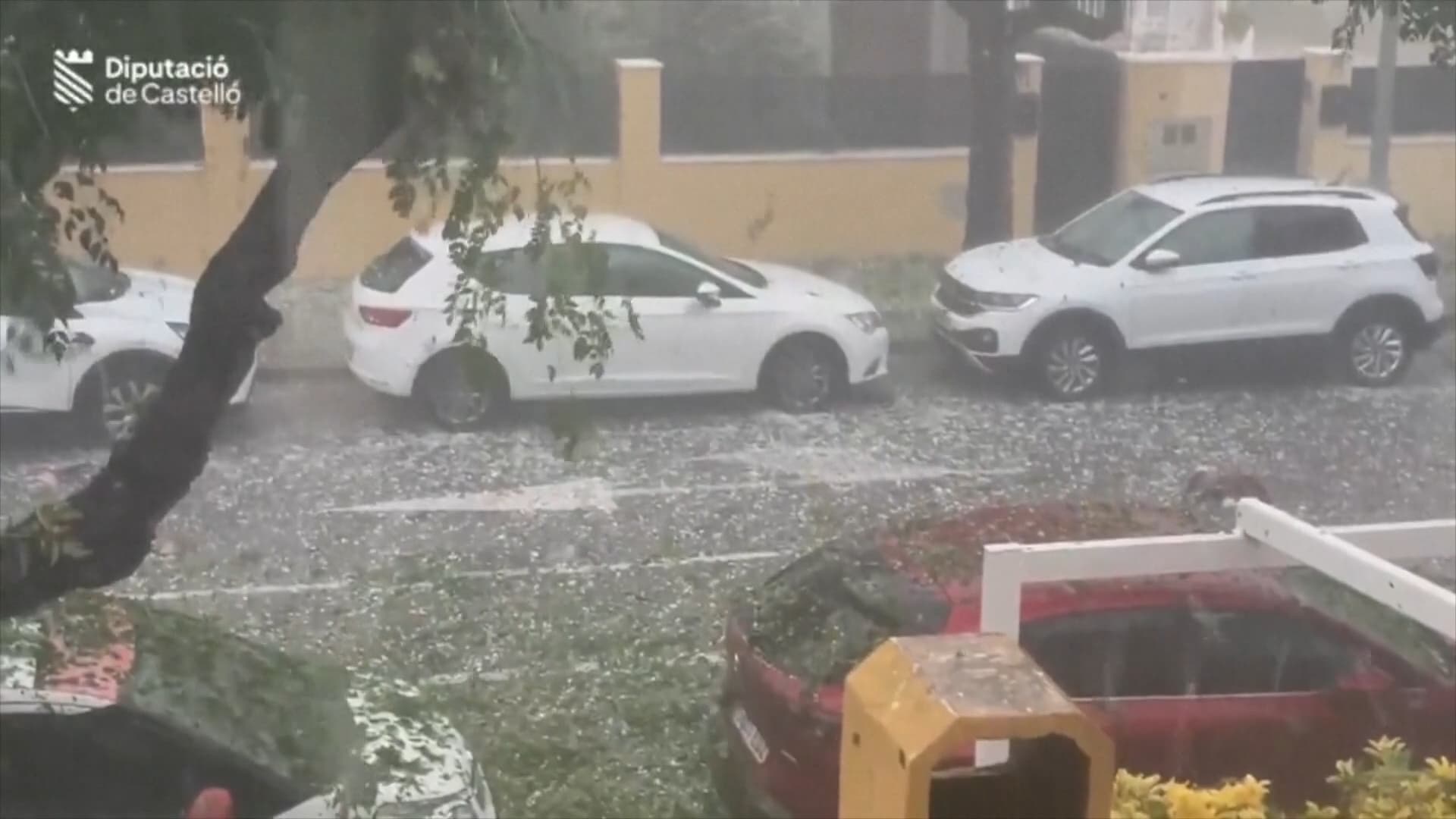 Important hail rainfall in the city of Castellón, this Saturday, July 12 Important hail rainfall in the city of Castellón, this Saturday, July 12