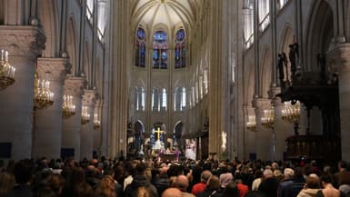 La messe en honneur du Pape François le 21 avril dernier dans la Cathédrale de Notre-Dame de Paris.