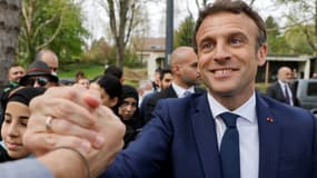 Emmanuel Macron à Mulhouse le 12 avril 2022