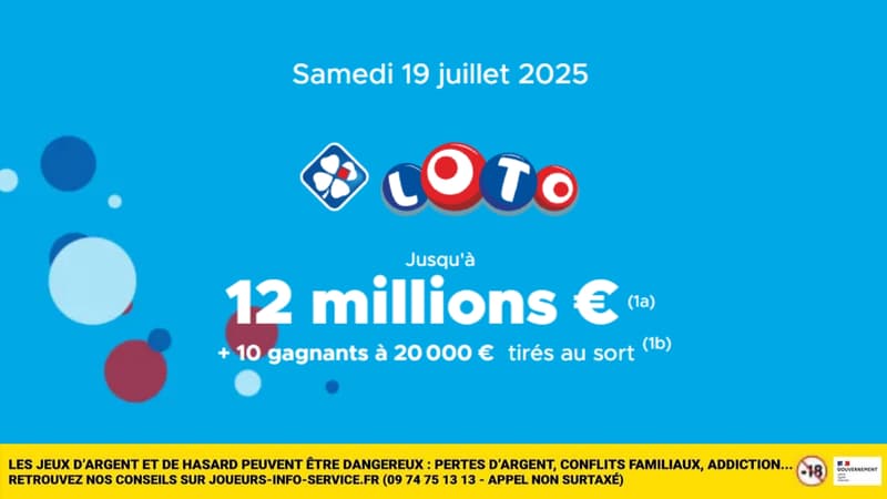 FDJ : Profitez de la cagnotte Loto du 19 juillet pour tenter de gagner 12 millions d'euros