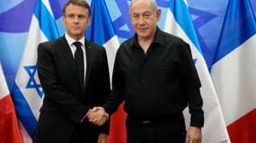 Emmanuel Macron et Benjamin Netanyahu à Jérusalem le 24 octobre 2023
