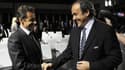 Nicolas Sarkozy et Michel Platini, en 2010
