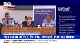 Enseignante poignardée en classe: la procureure de la République de Strasbourg annonce que deux enquêtes sont ouvertes, une sur les faits et l'autre sur l'interpellation