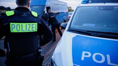 Des agents de la police fédérale allemande, dans l'est de l'Allemagne, le 11 octobre 2023. (photo d'illustration)
