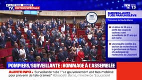L'Assemblée nationale rend hommage aux deux pompiers morts à Laon et à la surveillante poignardée à Nogent