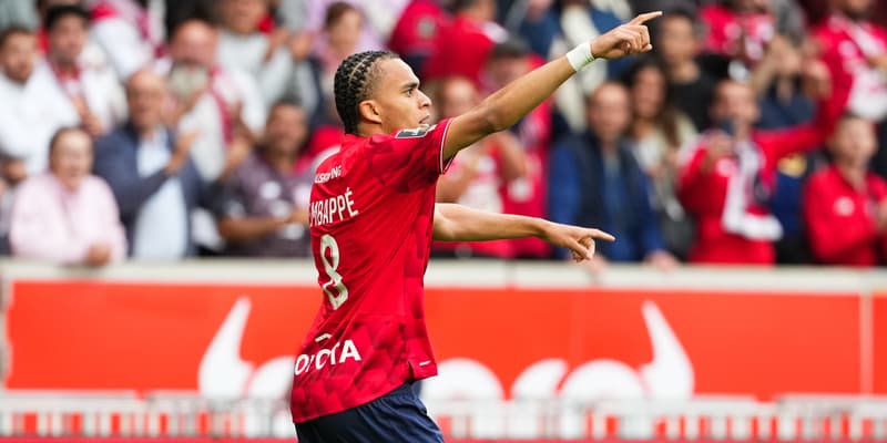 Ethan Mbappé lors de Lille-Toulouse, le 14 septembre 2025 en Ligue 1