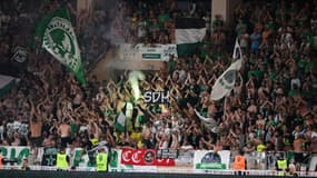 Des supporters de Saint-Etienne lors du déplacement à Monaco, le 17 août 2024.