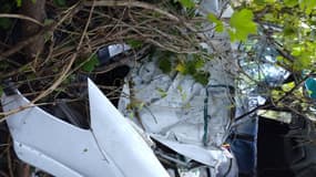 La voiture a fini sa course dans un arbre à Ubaye.