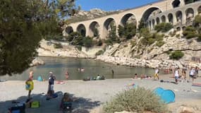 La plage du Fortin à Marseille.