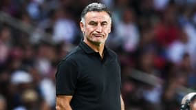 Christophe Galtier fait la moue pendant un match du PSG