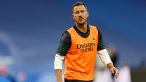 Eden Hazard avant le match Real Madrid-Getafe (1-0, 34e journée de Liga), le 13 mai 2023