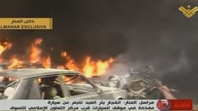 Une voiture piégée a explosé dans la banlieue de Beyrouth mardi matin.