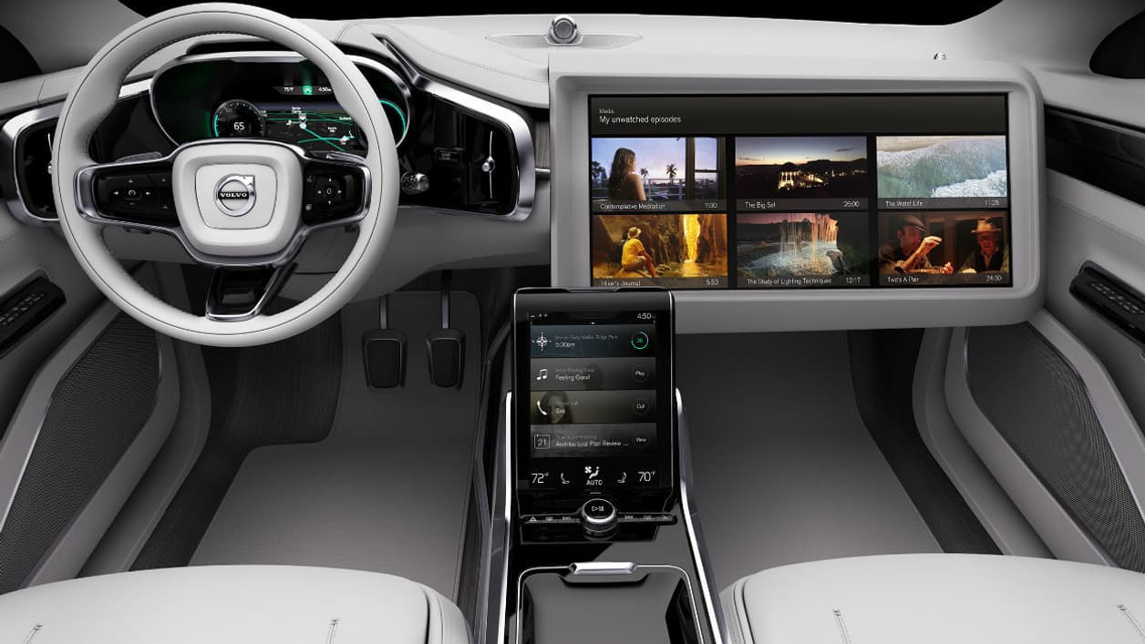 Prototype de voiture autonome dévoilé par Volvo fin 2015. Prototype de voiture autonome dévoilé par Volvo fin 2015.