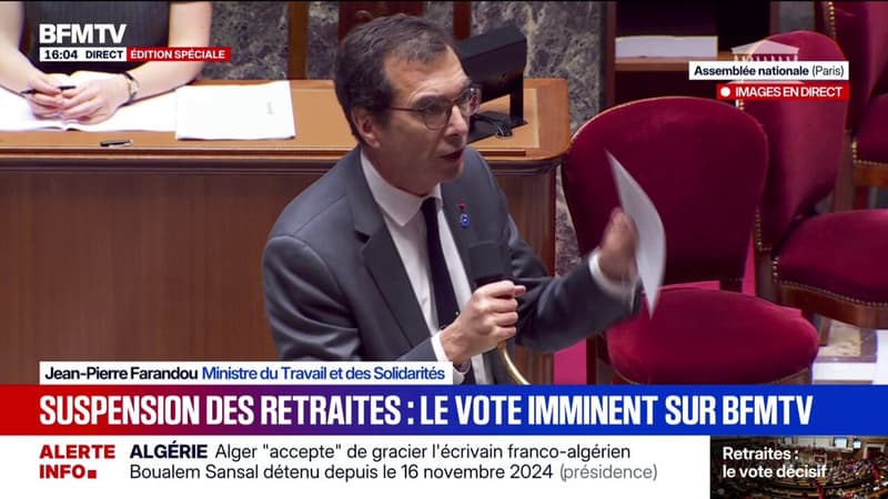 Jean-Pierre Farandou, ministre du Travail: "Cette suspension [de la réforme des retraites] est un élément nécessaire de la stabilité"
