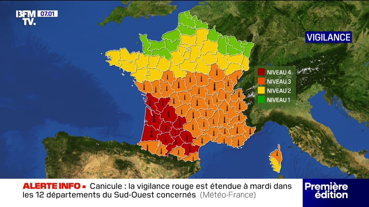 Canicule: 30 degrés dans le nord de la France, 40 degrés dans le sud ...