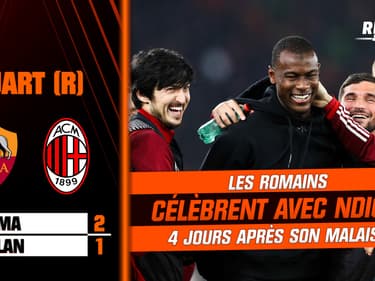 AS Roma (Q) 2-1 AC Milan : La joie des Romains avec Ndicka, 4 jours après son malaise face à l'Udinese
