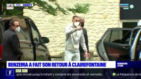 Benzema a fait son retour à Clairefontaine