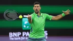 Novak Djokovic lors du tournoi d'Indian Wells, le 11 mars 2024.