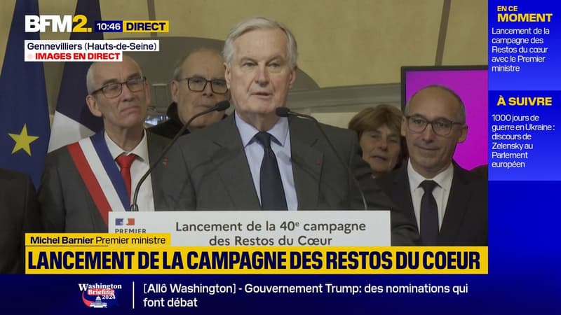 Lutte contre la pauvreté: Michel Barnier évoque ses convictions pour son mandat