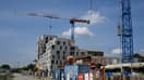 Un chantier de construction d'immeubles résidentiels à Rennes, le 22 avril 2022