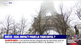 La fréquentation de la tour Eiffel chute d'environ 10% depuis le début de la grève