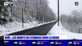 Noël: les Monts du Lyonnais sous la neige