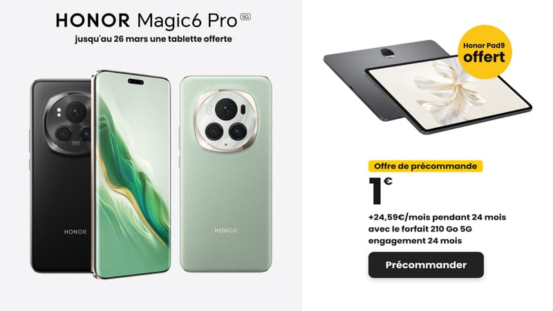 Magic 6 Pro : la tablette tactile Honor Pad9 offerte pour l'achat de ce nouveau smartphone chez SFR